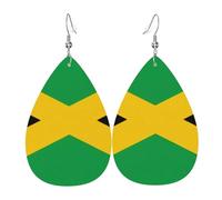 Dangle Earring Jamaica Flag Leather Dangle Drop Earrings Vintage Drop Leather Earrings Lightweight Women Earring For Party Ladies Decorations