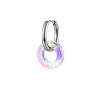 Dangle Earring Wedding, Silver Earrings Studs Cubic Zirconia Simple Round 12mm for Women Birthday Jewelry Upgrade