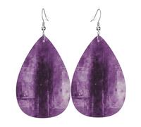 Dangle Earrings Abstract Purple Painting Tear Drop Earrings Creative Lightweight Ear Stud For Party Beach Women