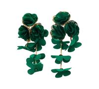 Dangle Earrings Delicate Multilayer Chiffons Designs Portable Alloy for Women Vacation Fashion Floral Earrings Comfortable All Day, One Size, as described, as described