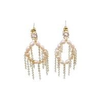 Dangle Earrings For Women Girls -Geometric Pearl Tassels Pendant Long Earrings S Dangly Earring Statement Drop Earrings, Hoop Earring Exaggerated Birthday Holiday