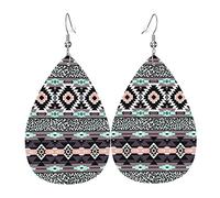 Dangle Earrings Native America Lightweight Teardrop Faux Leather Earrings Durable Leather Earring For Married Decoration Accessories