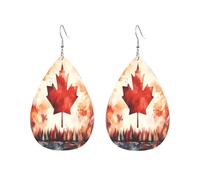 Dangle Earrings The Canadian Flag Luxurious Leather Earrings Trendy Leather Earring For Party Married Daily Wear