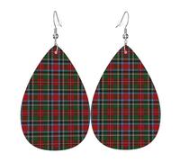 Dangle Earrings Utah Tartan Durable Dangle Hoop Earrings Luxurious Pierced Earring For Beach Daily Wear Festival