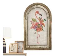 Dangle Flamingo Wall Art, Pink Flamingo Decoration - Indoor Dangle Decoration, Funny Decorative Bird Painting, Pink Bird Special for Home, Studio, Hotel