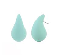 Dangle Heart Earrings Acrylic Spray Painted Solid Color Water Droplet Shaped Earrings With A Design Feel For Women's Earrings Tassel Clip on Earrings (A, A)