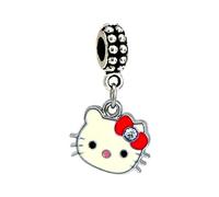 Dangle Hello Kitty Charm with Red Bow, alloy Metal
