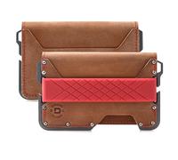 Dango D01 Dapper EDC Wallet - Made in USA - Genuine Leather, CNC Alum, RFID Blocking, Rawhide/Slate Grey (Bifold), M