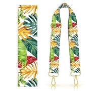 DANHRO Purse Strap Replacement Belt Crossbody 1.5" Wide Golden Buckle Cute Shoulder Strap Durable Adjustable Guitar Straps for Canvas Bag Handbag Colorful Leaf