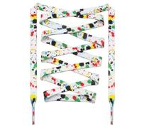 DANHUA Colored Printed Flat Shoelaces: Patterned Shoe Laces for Sneakers, 08 Colorful Splash-ink, 63 Inch (160cm)