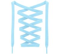 DANHUA Flat Cotton Shoelaces for Sneakers: 2 Pair Solid Athletic Shoe Laces, 26 Light Blue, 35Inch (90CM)