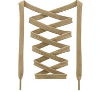 DANHUA Flat Cotton Shoelaces for Sneakers: 2 Pair Solid Athletic Shoe Laces, 31 Yellow Brown, 55Inch (140CM)