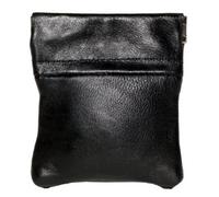Dani Online Business Unisex-Adults Black Leather Coin Pouch Wallet, Small