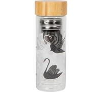 Danica Studio Swan Song Glass Tea Infuser Bottle - Double-Walled, 12 oz