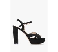 DANIEL Avery Black Platform Heeled Sandals Size: 35, Colour: Black Sue