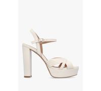 DANIEL Avery Cream Leather Platform Heeled Sandals Size: 38, Colour: C