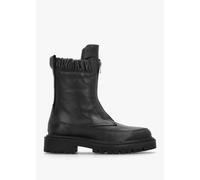 DANIEL Bailey Black Leather Front Zip Ankle Boots Size: 41, Colour: Bl
