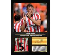 Daniel Ballard Signed Football Memorabilia - Framed Autograph Display with Sunderland & Northern Ireland Tribute - Collector’s Gift, A4 Poster + Black Frame