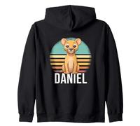 DANIEL - Cute Boy Name with cute Lion Zip Hoodie