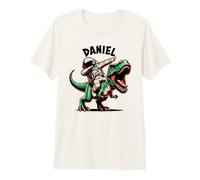 Daniel Dabbing Astronaut on a Dinosaur Cartoon Premium T-Shirt
