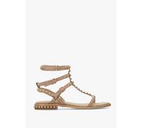 DANIEL Eternal Beige Suede Studded Gladiator Sandals Size: 39, Colour: