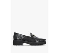 DANIEL Garrera Black Patent Leather Chunky Loafers Size: 40, Colour: B