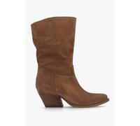 DANIEL Genesis Tan Leather Western Calf Boots Size: 36, Colour: Tan Le
