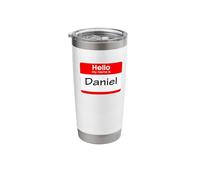 Daniel, Hello My Name is Name Tag, Badge Stainless Steel Insulated Tumbler
