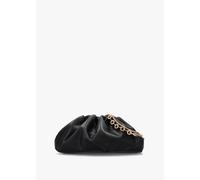 DANIEL Inrouche Black Leather Ruched Clutch Bag Size: One Size, Colour