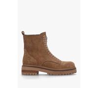 DANIEL Istuds Tan Suede Zip Front Ankle Boots Size: 36, Colour: Tan Su