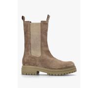 DANIEL Izzie Taupe Suede Elongated Chelsea Boots Size: 39, Colour: Tau