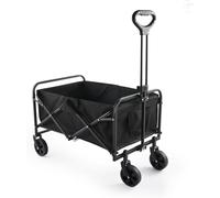 Daniel James 150L Folding Festival Trolley on Wheels - Heavy Duty Foldable Camping Cart Wagon with Pull Handle - Collapsible Utility Wagon with All-Terrain Wheels for Camping, Beach & Festivals