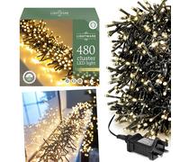 Daniel James 480 LED Cluster Lights - Warm White Fairy String Lights with 8 Light Modes, Timer & Auto-Shut Off for Indoor & Outdoor - Mains Powered Christmas Garland Light with Memory Function, 14.58m