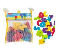 Daniel James Bath Letters, Numbers & Shapes - Bath Time Foam Stickers for Kids & Toddlers - Mess-Free & Removable Water Play Bathtub Toys for Boys & Girls with Storage Bag (Letters)