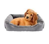 Daniel James Cat & Dog Bed - Washable Fleece Pet Cat Dog Sofa Bed with Non-Slip Base - Soft Cosy Mattress Cushion for Small, Medium, Large Pets - Small, Grey