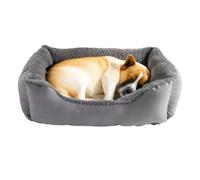 Daniel James Cat & Dog Bed - Washable Fleece Pet Cat Dog Sofa Bed with Non-Slip Base - Soft Cosy Mattress Cushion for Small, Medium, Large Pets - Extra Small, Grey