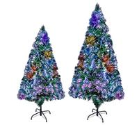 Daniel James Fibre Optic Christmas Tree - 5ft Pre-Lit Multi Coloured Xmas Tree with Colour Changing LED Lights - Light Up Artificial Christmas Tree for Indoors & Outdoors - 5ft, 150cm