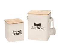 DANIEL JAMES Housewares 2 Pack Dog Food and Treats Storage Box Caniste