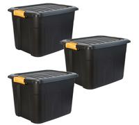 DANIEL JAMES Housewares Heavy Duty Storage Box with Lid - Large Plasti