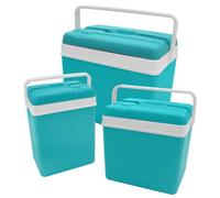 Daniel James Large Cool Box - 15L, 24L or 35L Insulated Cooler Box with Carry Handle & Lid for Ice Cold Food & Drink - Lightweight & Durable for Camping, Picnic & Travel (Turquoise, 35-Litre)