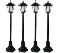 Daniel James LED Solar Lamp Post Lights - 83cm Solar Powered Outdoor LED Lantern for Patio, Pathway, Walkway & Garden - Waterproof, Eco-Friendly & Easy to Install - 83cm, Black