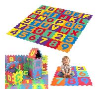 Daniel James Letter & Number Foam Mats - 36-Piece Interlocking Puzzle Mat with Alphabet A-Z & Numbers 0-9 for Baby, Toddlers & Kids - Soft EVA Foam Play Mat for Home & Nursery (Large (183cm x 183cm))