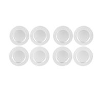 Daniel James Metallic Charger Plates - 33cm Round Reusable Dining Table Setting Plates for Christmas Party, Celebration, Weddings & Table Décor Placemat - Pack of 4, 8 or 12 (8, White (Diamond))