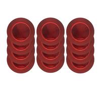 Daniel James Metallic Charger Plates - 33cm Round Reusable Dining Table Setting Plates for Christmas Party, Celebration, Weddings & Table Décor Placemat - Red Diamond, Pack of 12