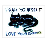 Daniel Johnston Fear Yourself Print in White Daniel Johnston White
