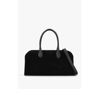 DANIEL Lilah Black Leather & Suede East West Shoulder Bag Size: One Si