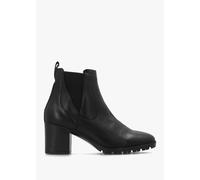 DANIEL Linda Black Leather Block Heel Ankle Boots Size: 36, Colour: Bl