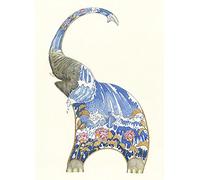 Daniel Mackie Designs 7" x 5" Cellophane Wrapped Elephant Card with Envelope
