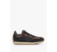 DANIEL Movie Leopard Suede & Leather Runner Trainers Size: 37, Colour: