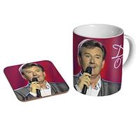 Daniel O’Donnell Mug + Coaster Gift Set - 11oz Ceramic Coffee Cup + Gloss Wooden Drink Mat - Dishwasher & Microwave Safe - Ideal Irish Music Fan Present